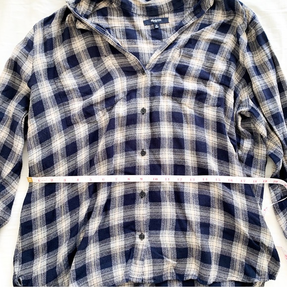 Madewell Oversized Boyshirt Flannel in Andover Plaid size medium - Picture 6 of 9